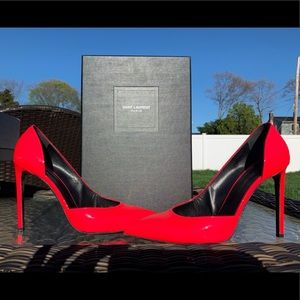 YSL Neon patent D’Orsay Pump